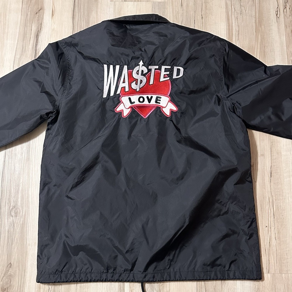 Rich Delinquent Wasted Love Jacket Sz Large Embroidered Black Limited Edition‎